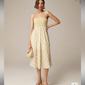Yellow midi Paloma dress in Liberty